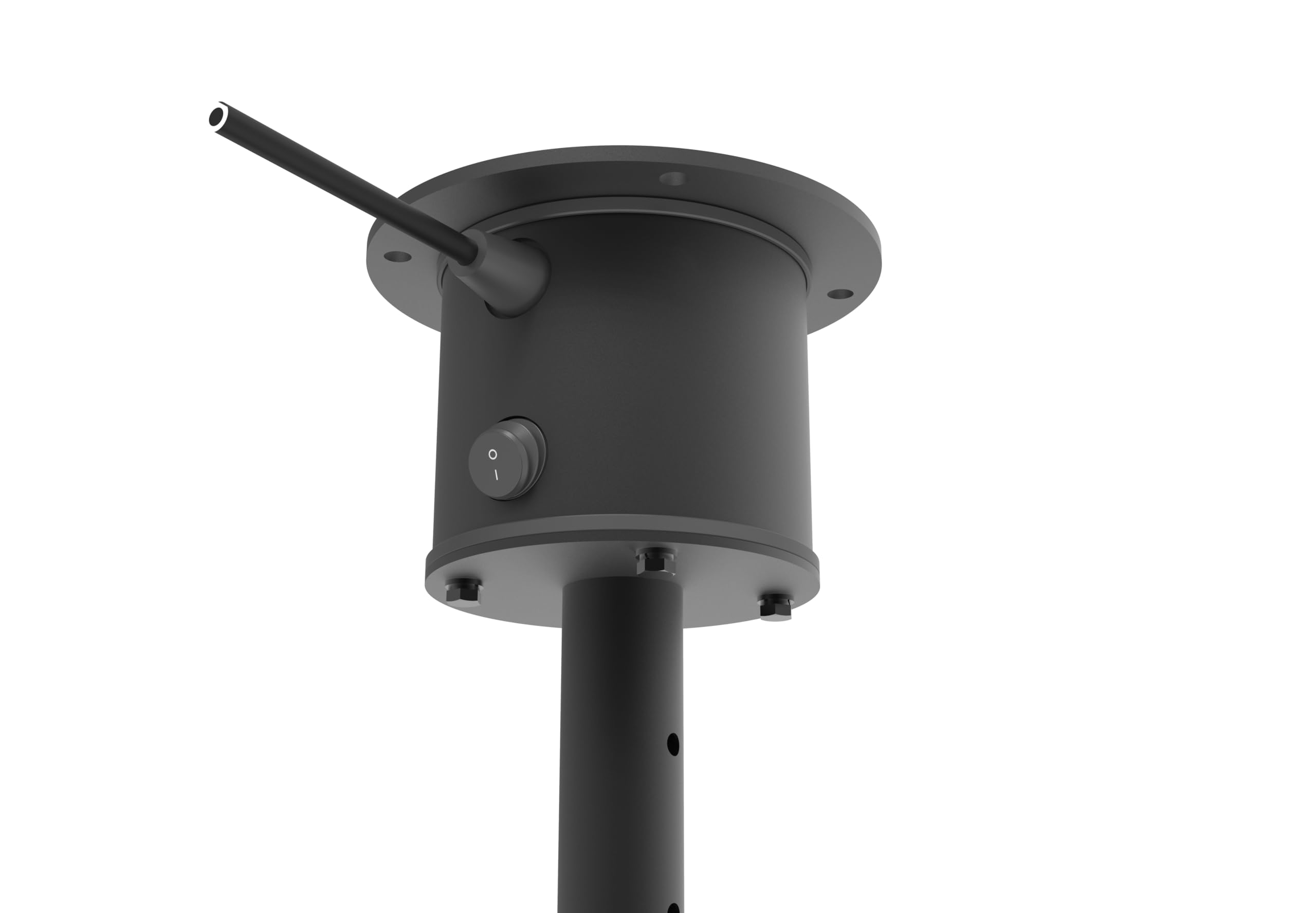 Promiennik sufitowy, rura węglowa 2000 W, 3 stopnie ogrzewania, pilot zdalnego sterowania, IP65, odporny na warunki atmosferyczne, regulacja wysokości 51-66 cm, Ø 44 cm