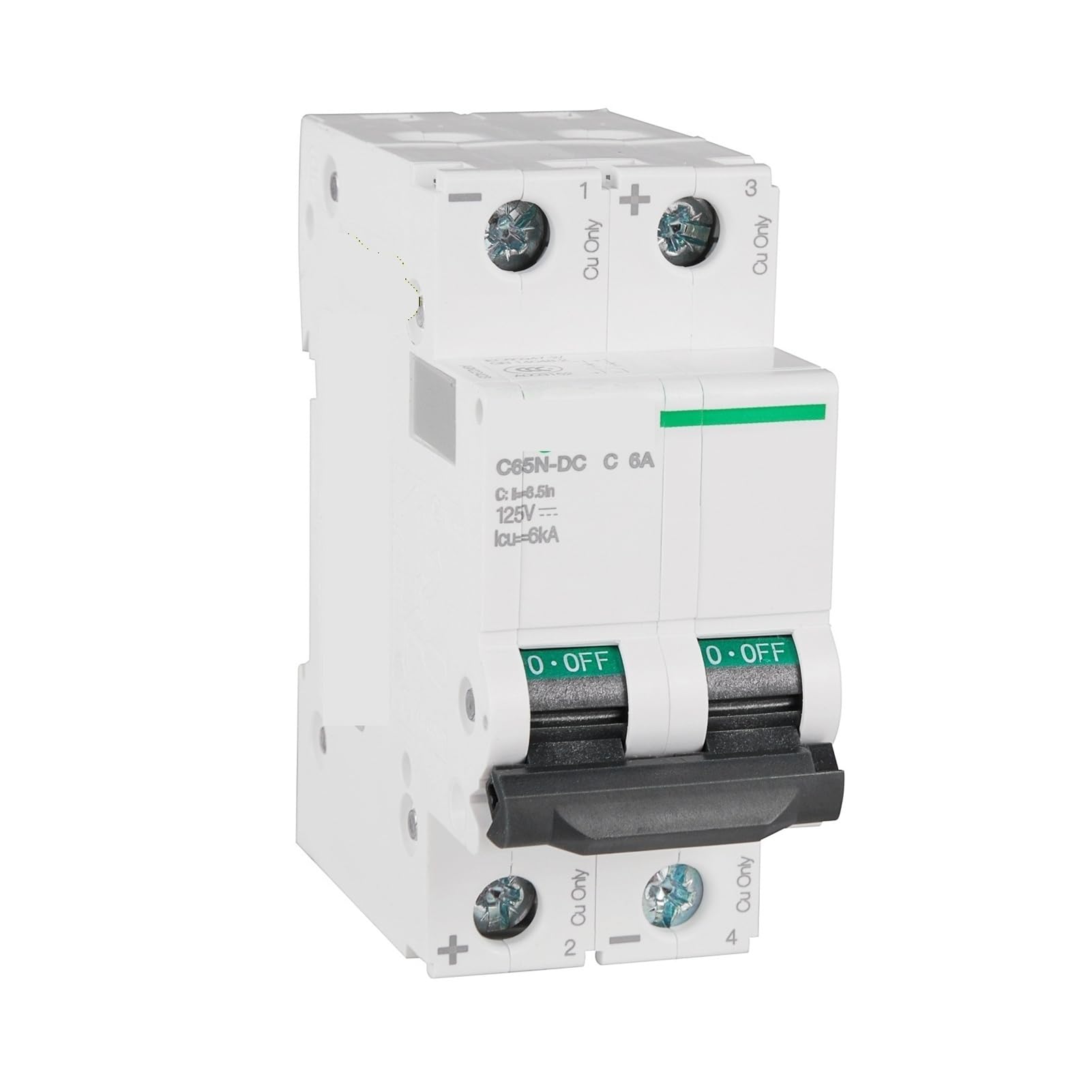 Disjoncteur électrique Multi 9 C65N-DC MCB 2P haute durabilité 8A DC - 5