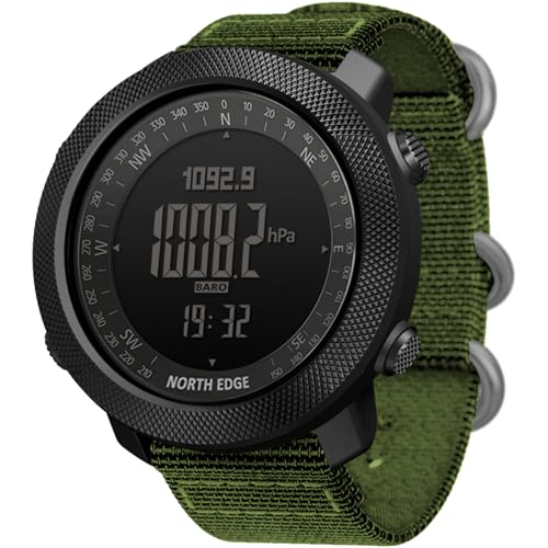 DIDITIME Relojes tácticos para hombres, relojes militares para hombres, resistente al agua 164 pies, reloj de fitness, reloj digital para hombre con brújula, metrónomo, podómetro, reloj de nailon