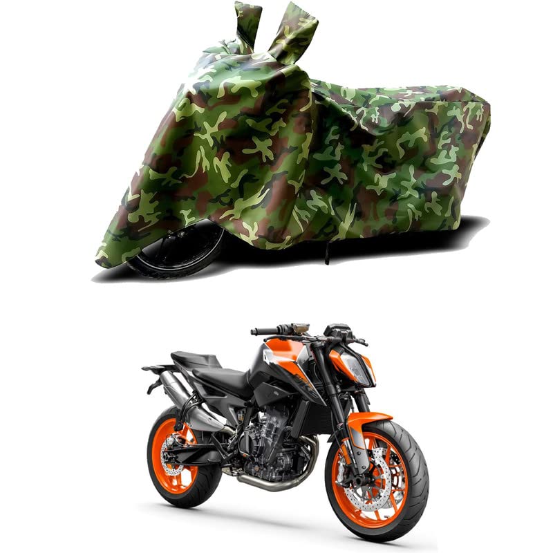 Image of 100% Water Resistant Full Bike Scooty Two Wheeler Body Cover Compatible for KTM 890 Duke /UV-Rays /Heat Protection /Birds Dropping /Scratchproof /Dust Proof /Waterproof /All Varients[Green MJ]
