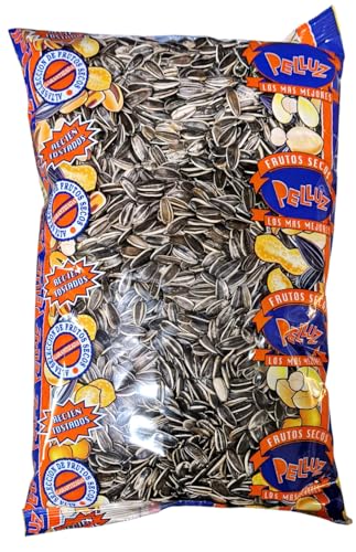 Pipas de Girasol Crudas 1 Kg - Deliciosas Pipas con Cáscara - Marca Pelluz