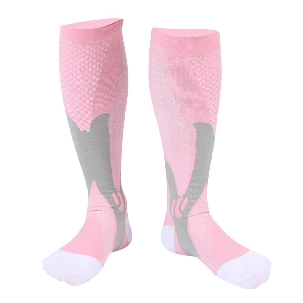 nivaa 1Pair Compression Socks Knee High Stockings Sleeve Sneaker Socks Pink S-M-picture-40