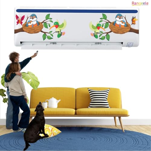 Image of ' Nature Multi Birds'' AC Sticker (96.5 cm x30 cmx 24 cm)