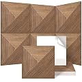 Vriqor Acoustic Wall Panels, 6-Pack 23.62 X 23.62 Inches Decorative Acoustic Panels, Self-Adhesive Sound Absorbing Acoustical Wall Art for Living Room Bedroom Home Office Studio