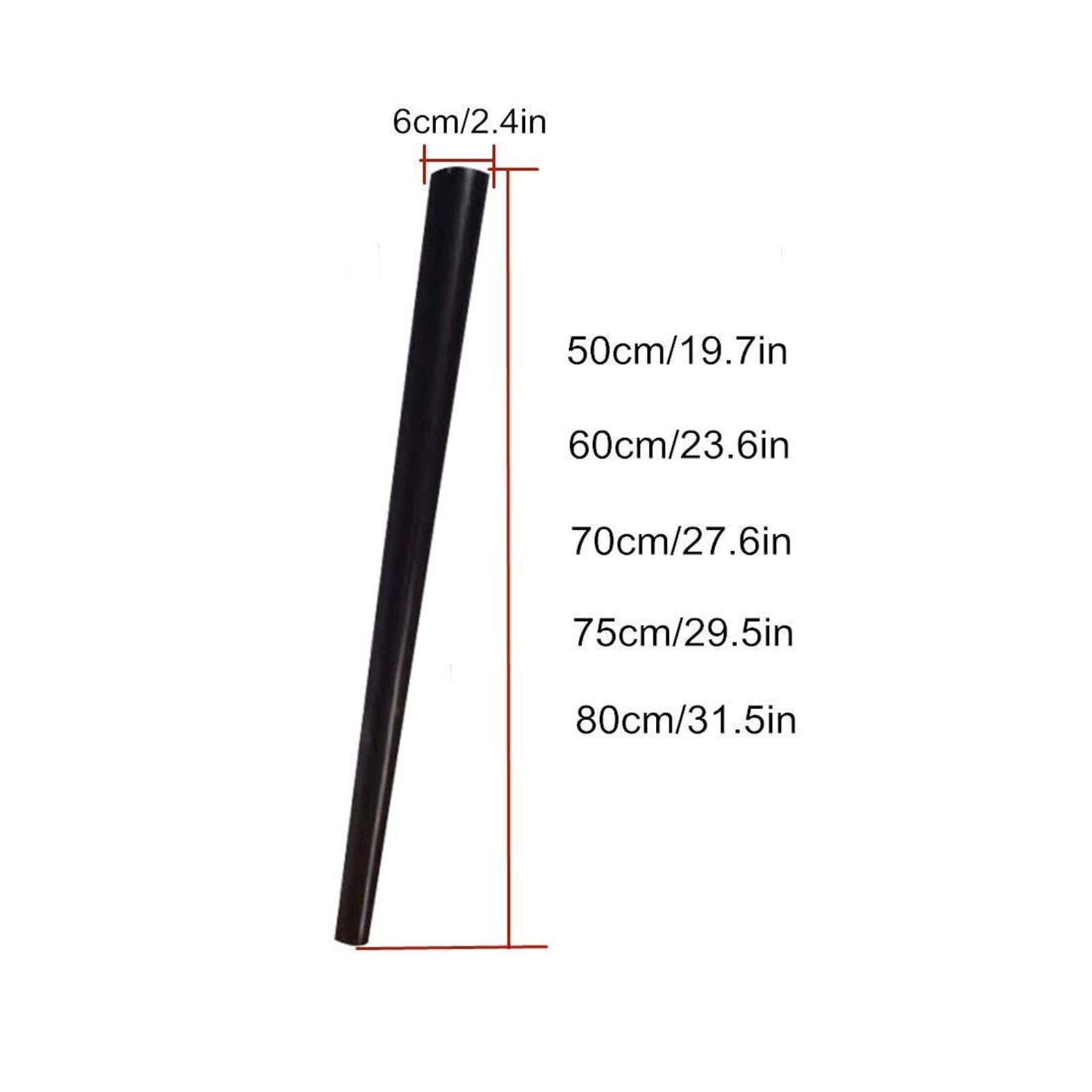 Nogi meblowe z litego dębu z czarnymi akcesoriami, 50 cm, ukośna konstrukcja stożka, wymienne nogi na sofę, biurko, stół jadalny, solidne nogi krzesła do wypoczynku