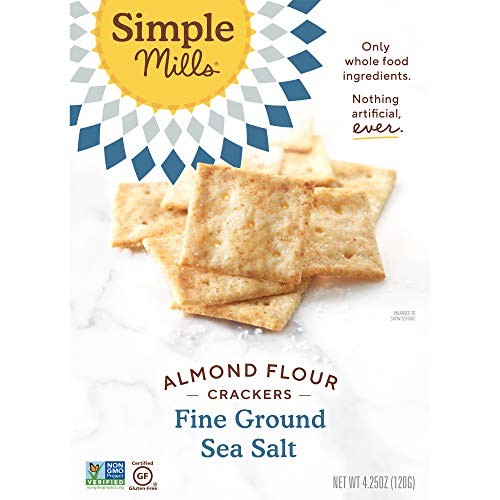 Simple Mills Almond Flour Crackers, Fine Ground Sea Salt, 4.25 oz