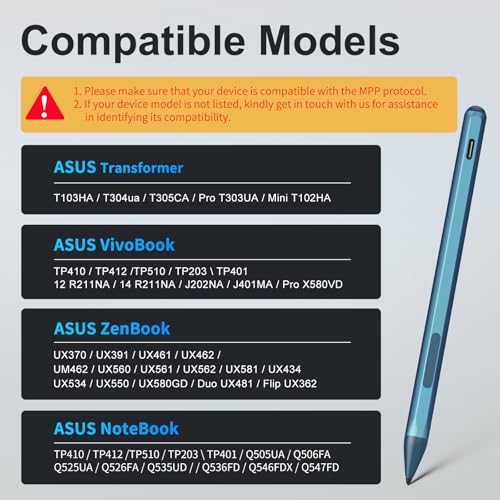 Lápiz capacitivo recargable Tipo C que soluciona los saltos en ASUS Vivobook 2