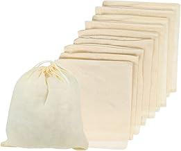 Housoutil Bolsas 10 Pçs Saco De Algodão Cordão Saco De Chá De Folhas Soltas Saquinhos De Chá Cordão Saquinhos De Chá Filtro Saquinhos Filtro De Chá Saquinhos De Sopa De Algodão