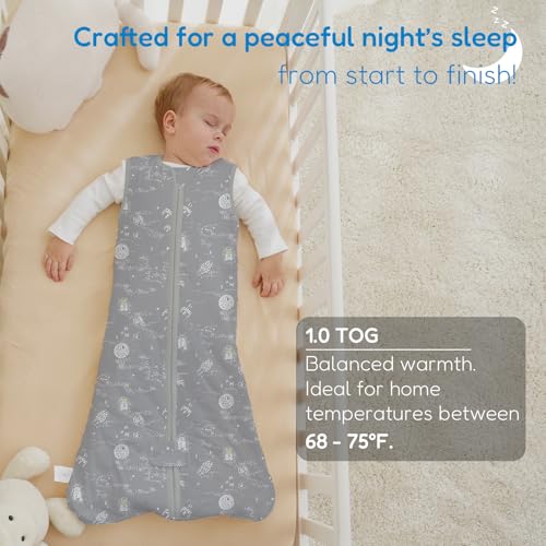 Image of TotAha Sleep Sack 0-6 Months 1.0 TOG, Unisex Buttery Soft Sleeping Sacks with 2-way Safe Zipper, Premium Winter Sleep Bag