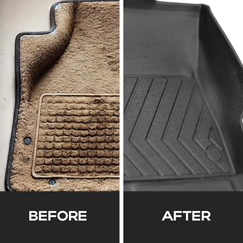 Compatible with Chevrolet Malibu 2022 – Custom Fit Floor Mats, 2-Row All-Weather TPE Car Mats Full Set – Waterproof, Odorless, Non-Slip, Easy to Clean, Durable Automotive Liners
