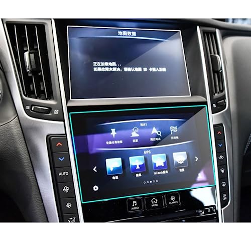 Protecteur d'écran haut de gamme pour console GPS Infiniti Q50 et Q60 2 pièces