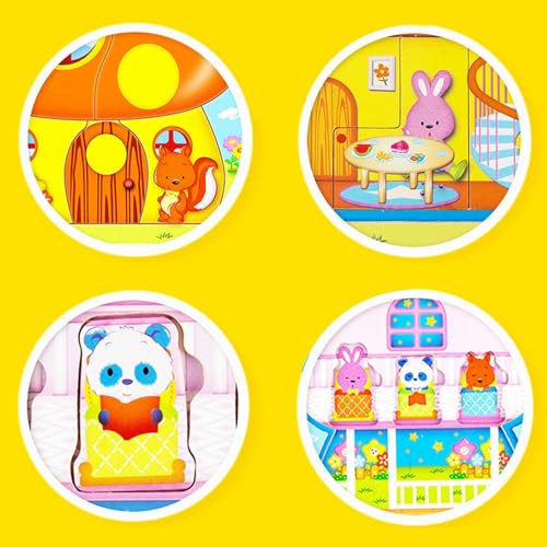 Puzzles de madera educativos para desarrollar la motricidad fina y concentración infantil 7