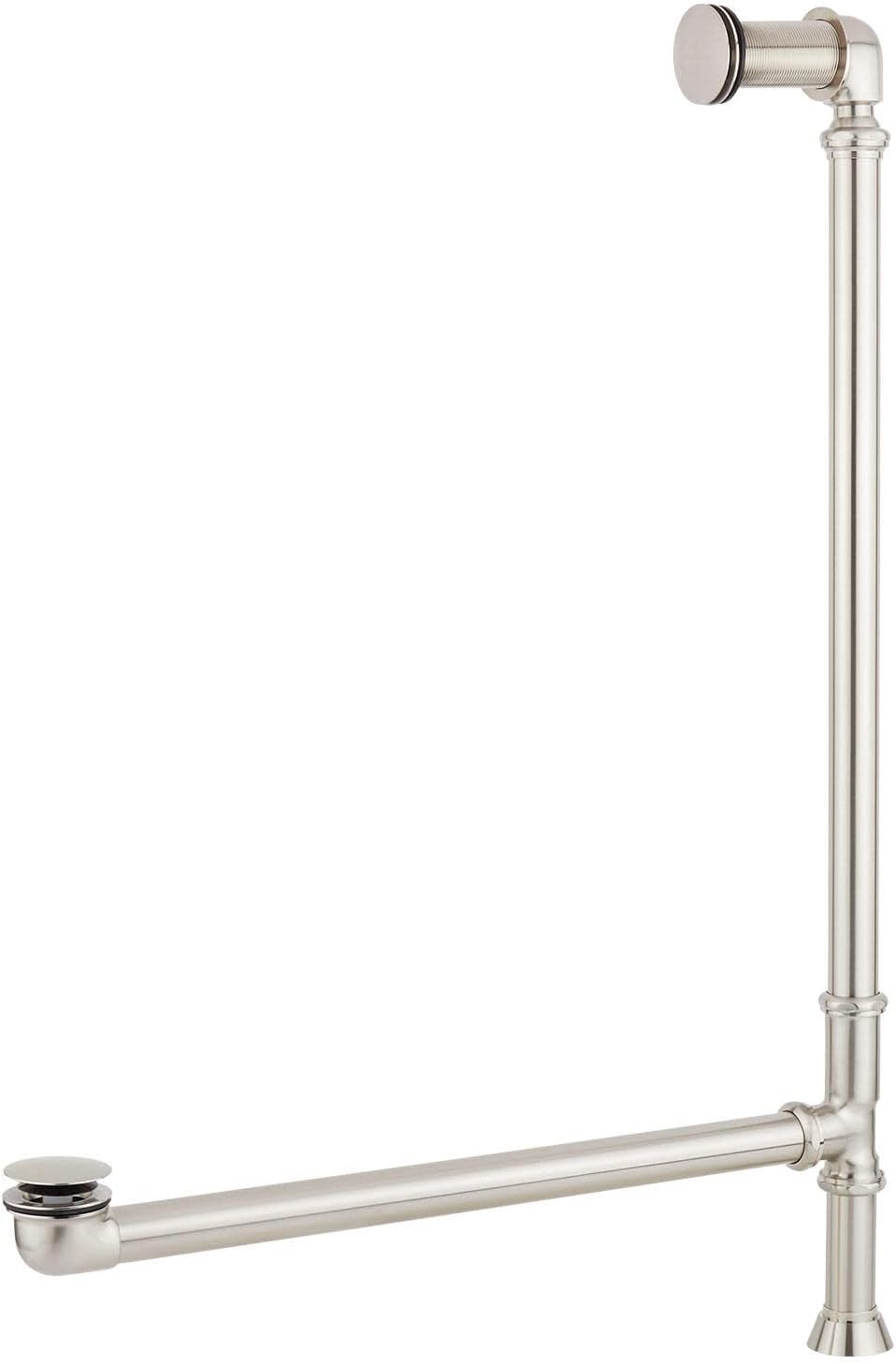Signature Hardware 474326 Rosalind 69" Acrylic Soaking Pedestal Freestanding Tub with Integrated Drain and Overflow and Tap Deck
