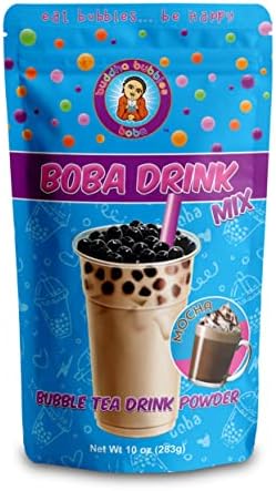 MOCHA FRAP Boba/Bubble Tea Drink Mix Powder By Buddha Bubbles Boba 10 Ounces (283 Grams)