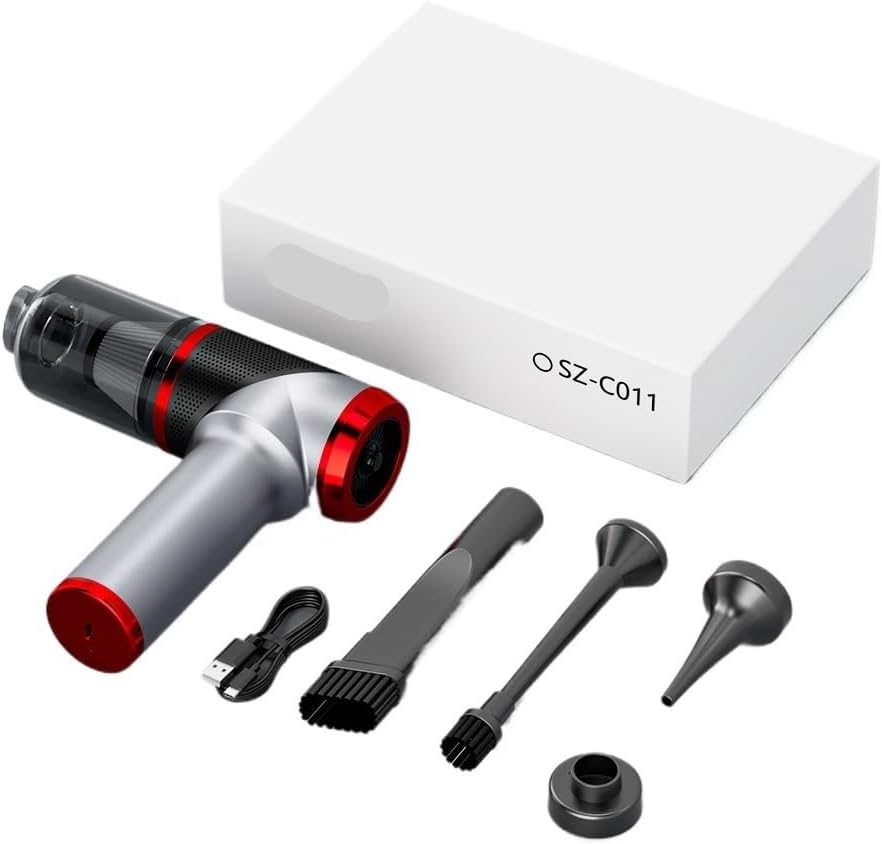 Car Vacuum Cleaner Handheld Portable Strong Suction Cleaner and Keyboard Suitable for Car Home Cordless Vacuum Cleaner(Black)