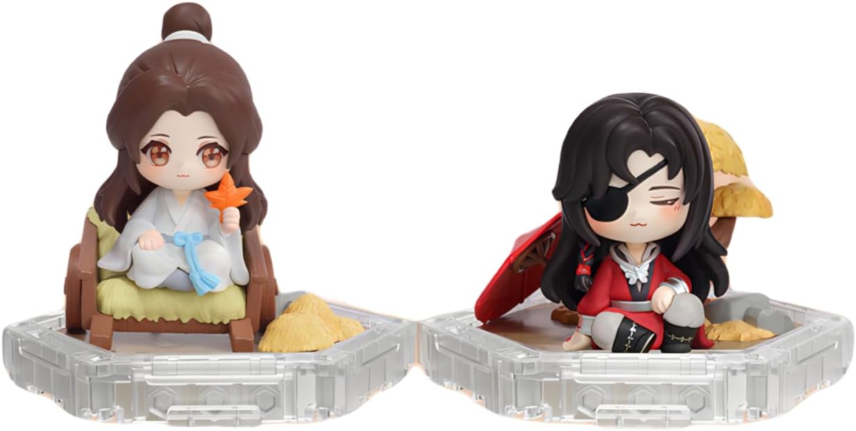 THE UNTAMED Heaven Officials Blessing Figures, Desktop Decorations，“Accompanying All Seasons”Seriesq Version Character Ornaments，Collectible Toys (Autumn)