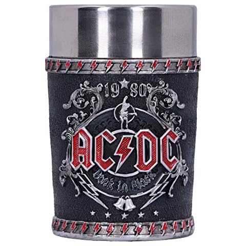 Nemesis Now Offiziell Lizenziertes ACDC Rückseite in schwarzem Schnapsglas Cover