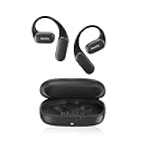 MemPod Fit 2 Open Ear Bluetooth Headphones,Wireless Earbuds with Deep Bass, Up to 45H Playtime with Charging Case, Ultra Comfort, Dual Connection, Air Conduction, for Phone/Mac Black