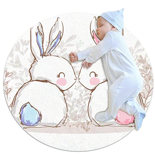 Tapis lapins mignons JDEZ le cadeau de naissance idéal - 2