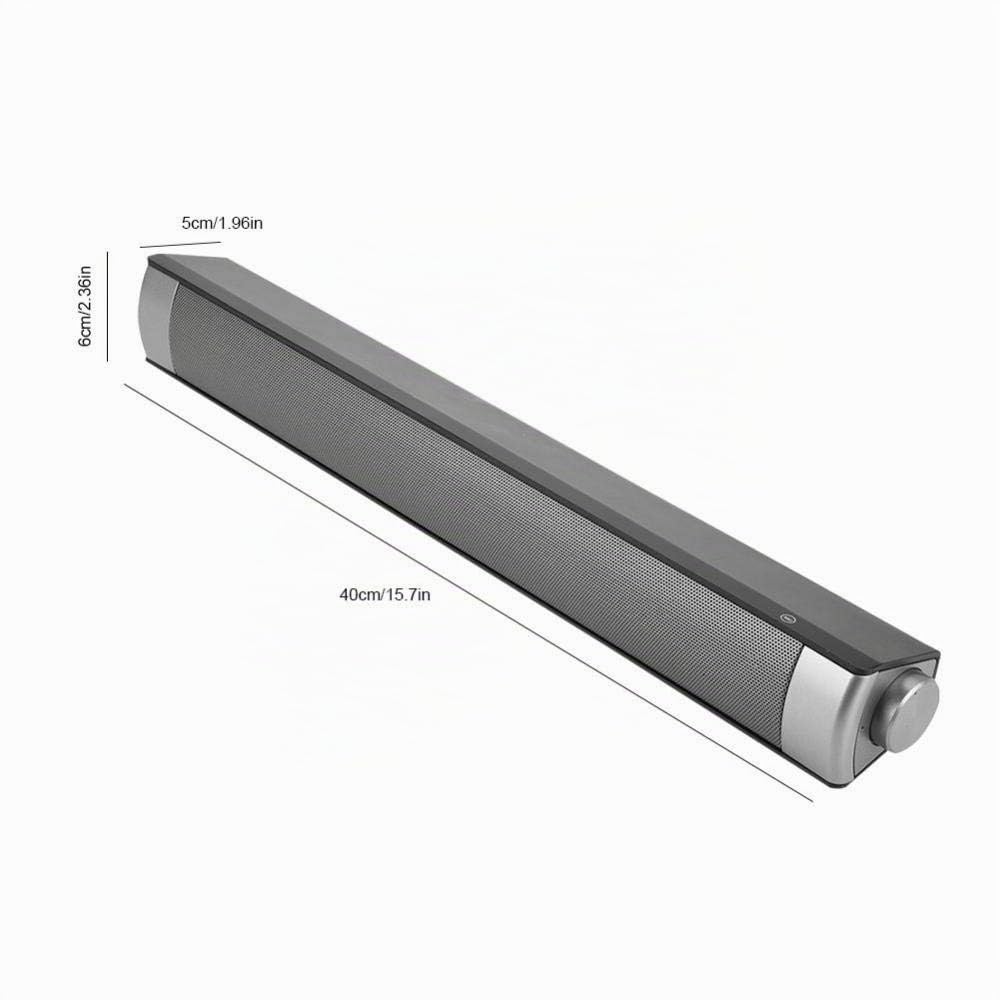 Altavoz de Barra de Sonido Bluetooth, Nuevo Altavoz de Sonido Estéreo Bluetooth S08 con Control Remoto, Reproductor de Audio de Subwoofer Estéreo Inalámbrico para TV en el Hogar/PC/Computadora Portáti