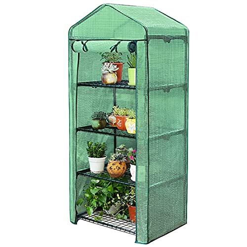 ZXFF Tenda da Giardino Serra, Mensola a 4 Strati, Balcone Interno PE Pianta Pianta E Piante di Verdure, Utilizzato for Semi Interni Ed Esterni E Piantagione di Fiori di Erbe