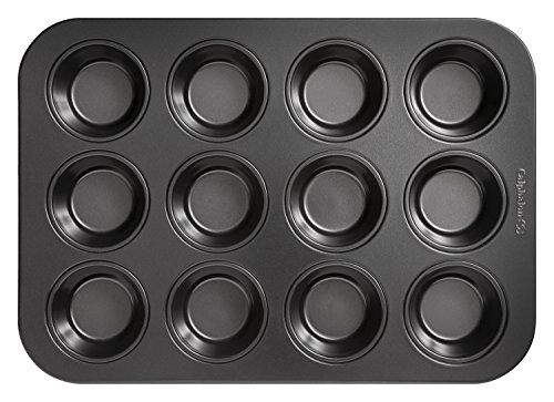 Calphalon Signature Nonstick Bakeware 12-Cup Muffin Pan, 2000605,Black