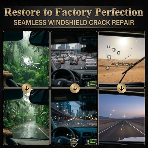 MalaFox Windshield Repair Kit, 2026 Latest Car Windshield Crack Repair Kit, 5Min Quick-Repair, 2 Bottles Nano Glass Repair Liquid,Fix Bullseye & Star Cracks. All Crack Types Windshield Repair Kit.