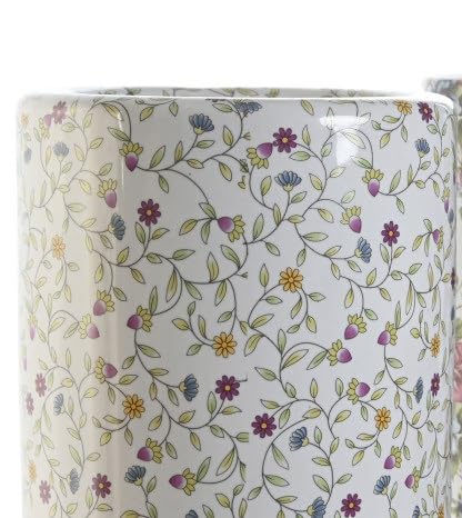 Image secondaire de Porte-Parapluie Rond en Porcelaine avec Fleurs Colorées - DRW
