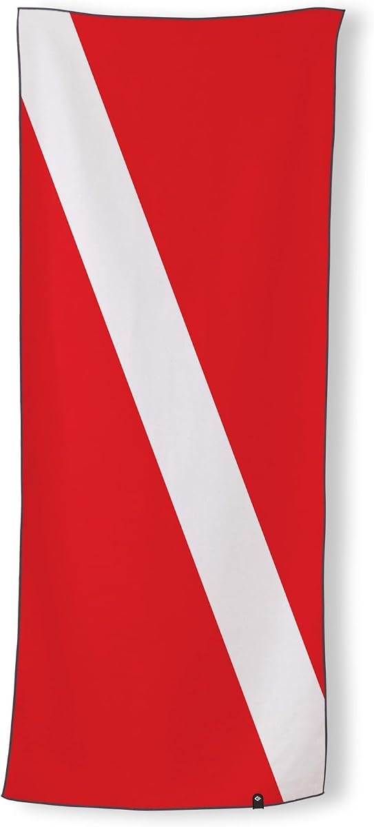 Original Towel - Perfect for Beach, Pool, Travel, Camping, Yoga, Scuba - Made with Recycled Materials - Super Absorbent - Sand Resistant - Dive Flag - 72.5x30