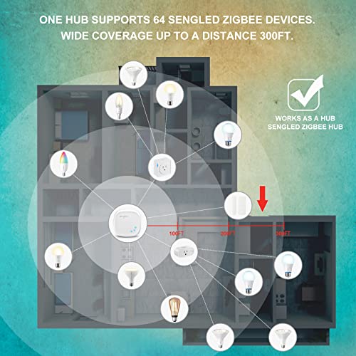 Sengled Zigbee Smart Bulb, Smart Hub Required, Work with SmartThings and Echo with built-in Hub, Voice Control with Alexa and Google Home, Amber Warm 2000K Smart Edison Bulbs, 60W Equivalent 1 Pack by Sengled - Image 3