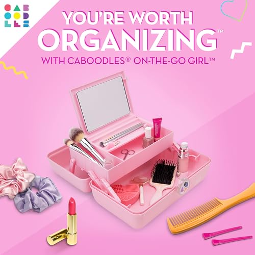 Caboodles Twilight Disco - On-the-go Girl Costmetic Organizer Make-up & Accessory Carry Case, Pink Sparkle - Thumbnail 2