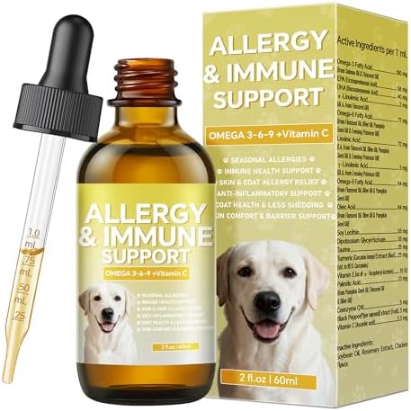 Skin & Coat Supplement, Cat and Dogs for Collagen Liquid Drops, Itch Relief for Dogs with Allergies,Dog Collagen Supplement,Dogs and Cats
