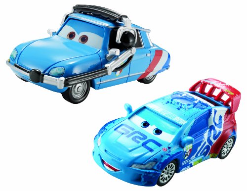 Disney/Pixar Cars Raoul Caroule and Bruno Motoreau Diecast Vehicle, 2-Pack