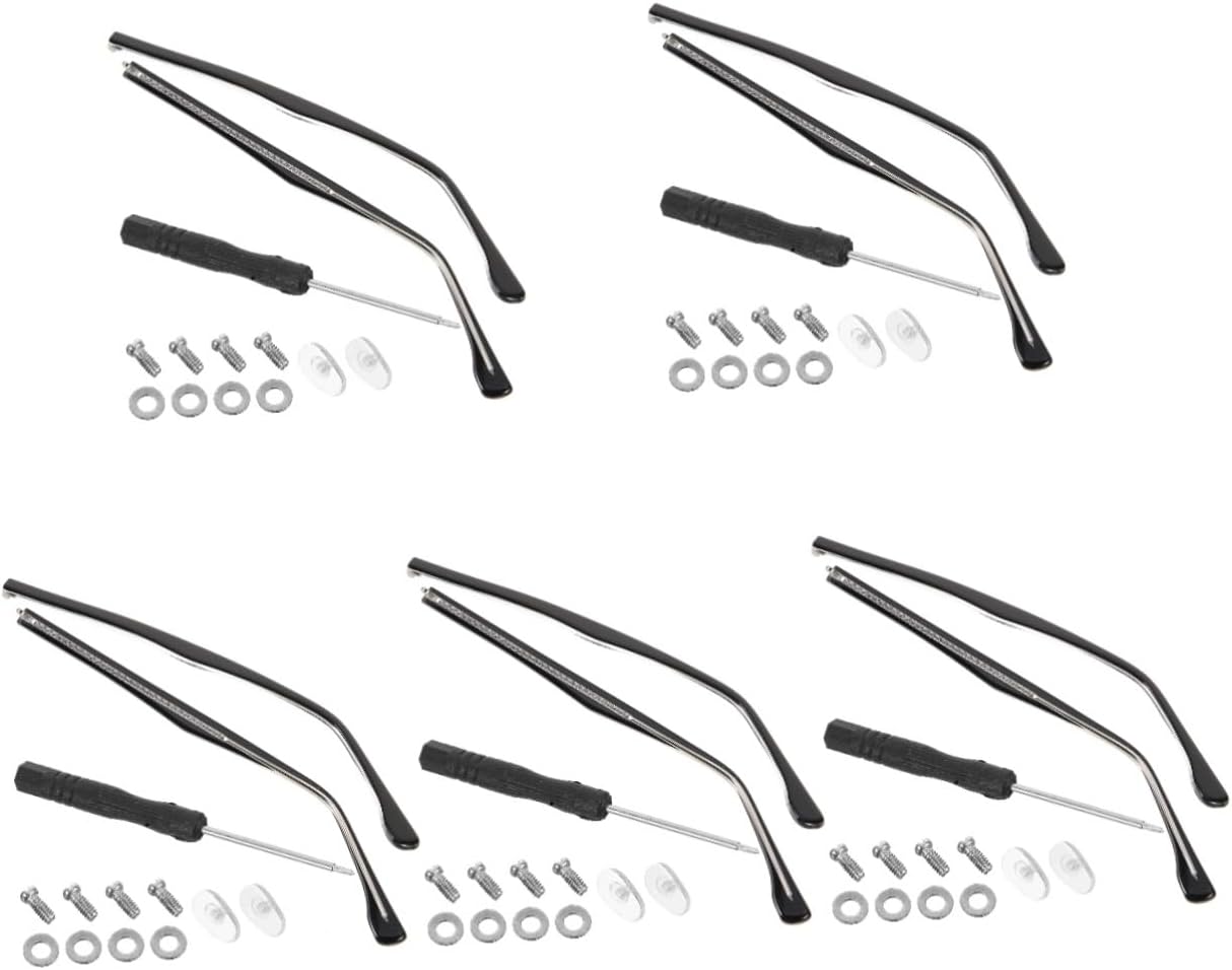 5pairs Replacement Eyeglasses Arms Comfortable Glasses Temple Repair Legs Parts for Sunglasses and Eyeglasses