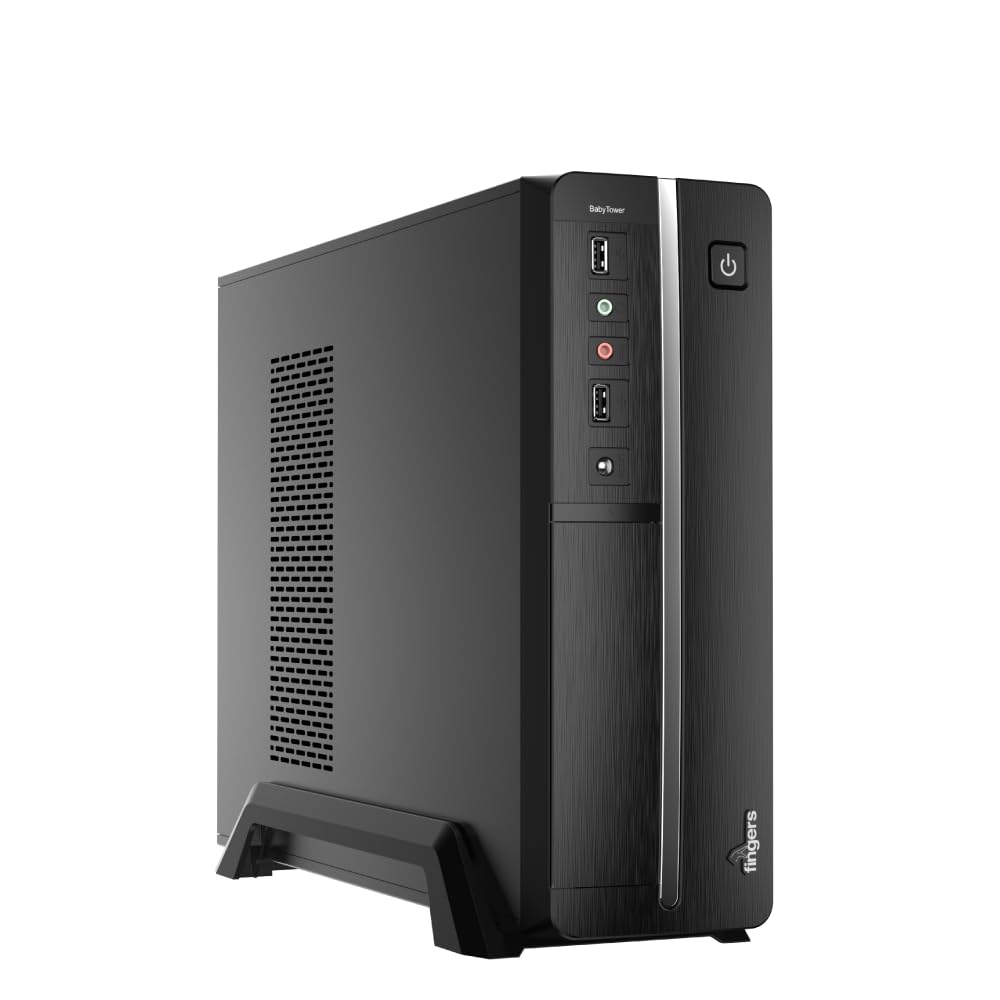 FINGERS BabyTower Micro-ATX PC Case (Super Compact | Cabinet Base Stand Included | USB 3.0, USB 2.0, HD Audio, Mic | High-Performance SMPS Bundled (BIS Certified))-image-5