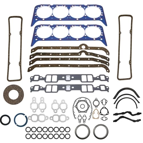 1 Set Overhaul Engine Gasket Adapter Kit Set Full Gasket 260-1000 KS2600 Compatible for SBC 283 302 307 327 350 5.7L 2 PC