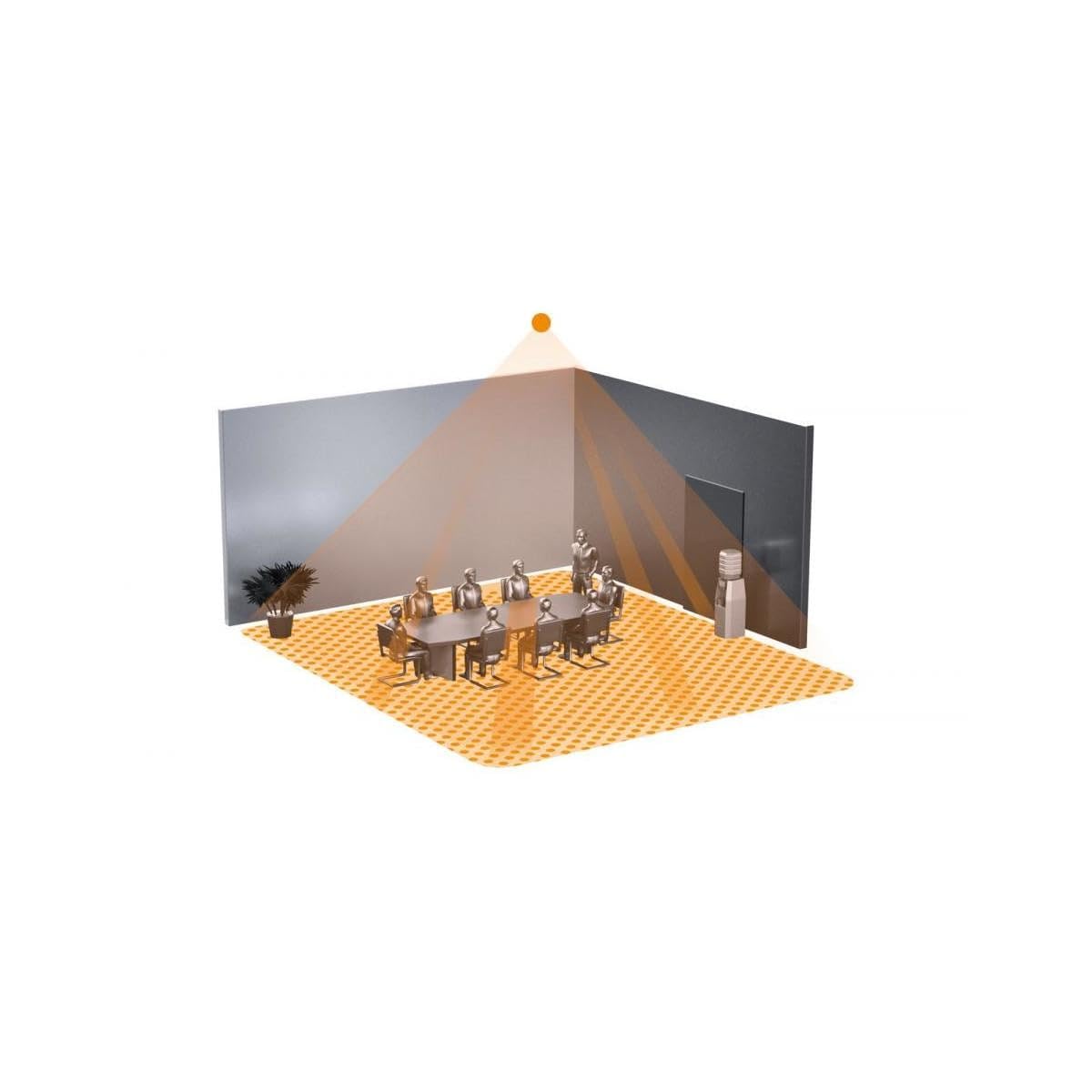 Steinel Päsenzmelder IR Quattro HD KNX weiß, PIR Unterputz-Bewegungsmelder, 4-Sensor-System, 64 m² Präsenzbereich