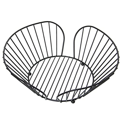 Frutta rotonda in metallo 27.5 x 25.5 x 10 cm nero