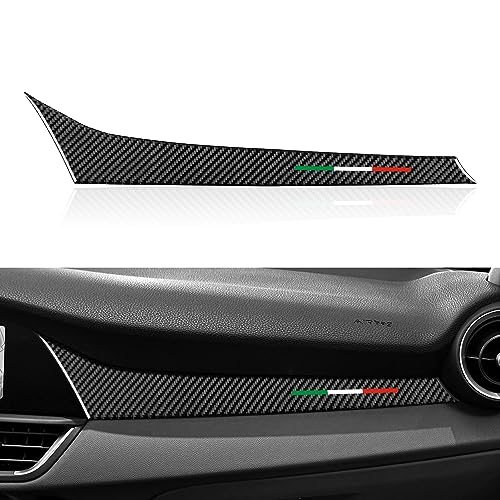 Image of Car Trim Carbon Sticker Decal Co-Pilot Cover Passenger Decor fits for Alfa Romeo 952 Giulia 2016-2026 Accessories - Stelvio NOT FIT