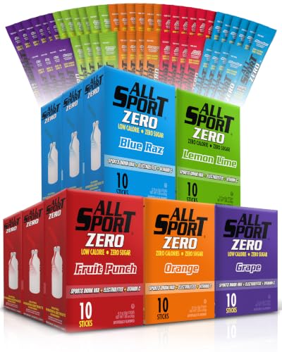 All Sport Zero Variety Powder Sticks, Sugar Free Electrolytes (Pack