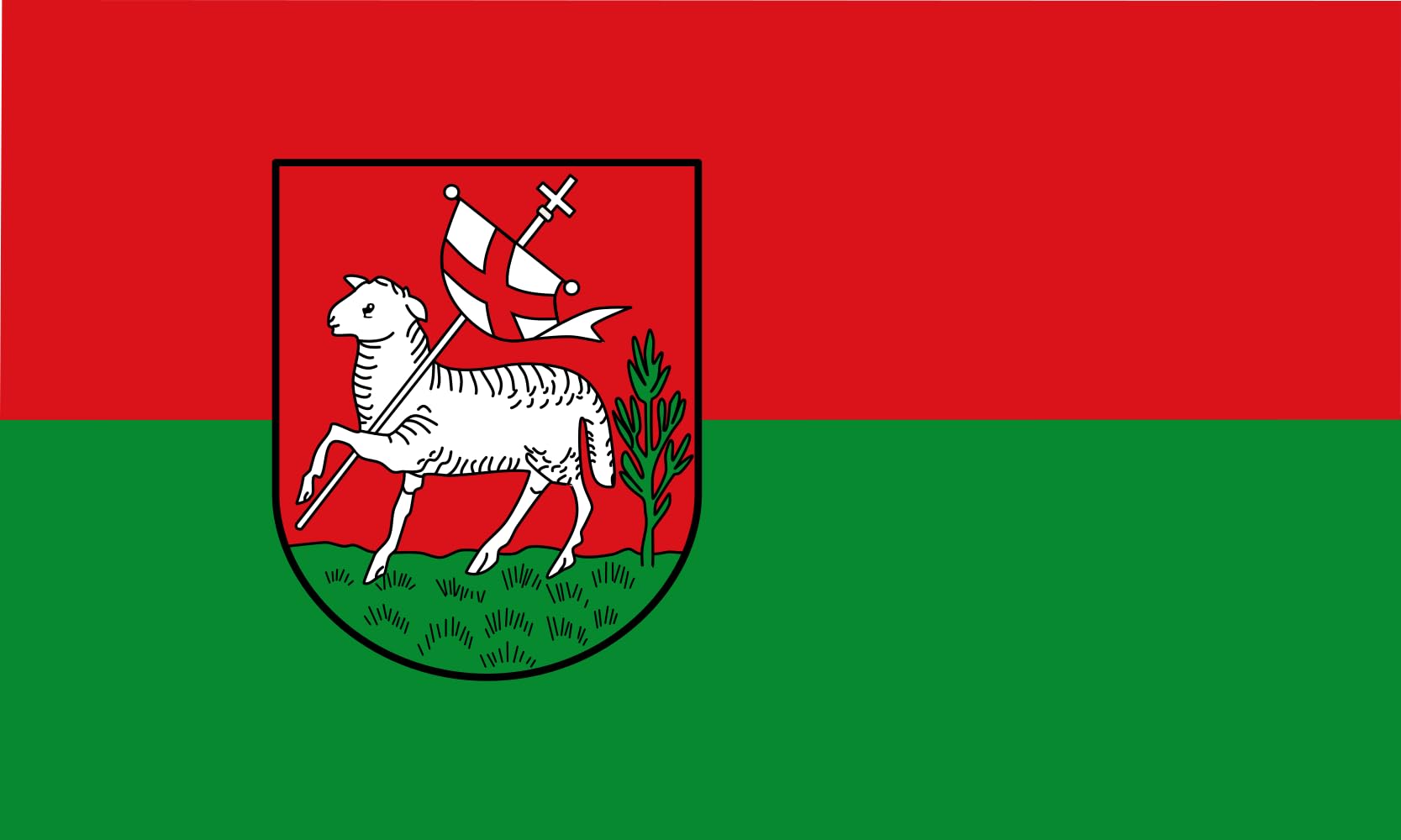 Drapeau Large Ochtrup de qualité supérieure pour mât