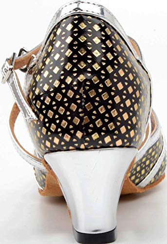 Chaussures de danse latine pour femme argenté brillant taille 41.5 EU - 3