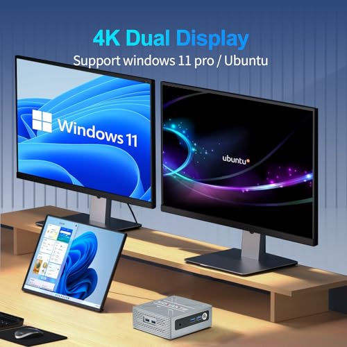 Image of KG1 Mini PC Intel N4000(up to 2.6GHz),8GB LPDDR4 128GB eMMC,Support M.2 SSD Expansion (512GB /2TB),Support 4K Dual Display, 2.4G /5G WiFi,BT 5.0,USB 3.0,Business, Home, Office Computer, Small Pc