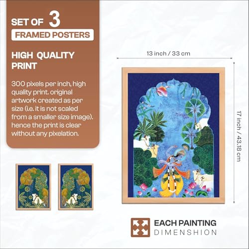 Image of NoWorries Wall decor paintings for living room - Wall frames for home decor /Wall hangings Home decor items - (Synthetic Engineered Wooden Frame) (MIN -2, 13x17 inches)