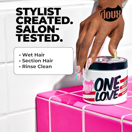 The Doux ONE LOVE Co-Wash for Curly Hair – Leave In Conditioner for Dry Damaged Hair – Deep Conditioner & Hair Detangler with Jojoba & Grapeseed – Anti Frizz Hair Care for All Curl Types - Image 3
