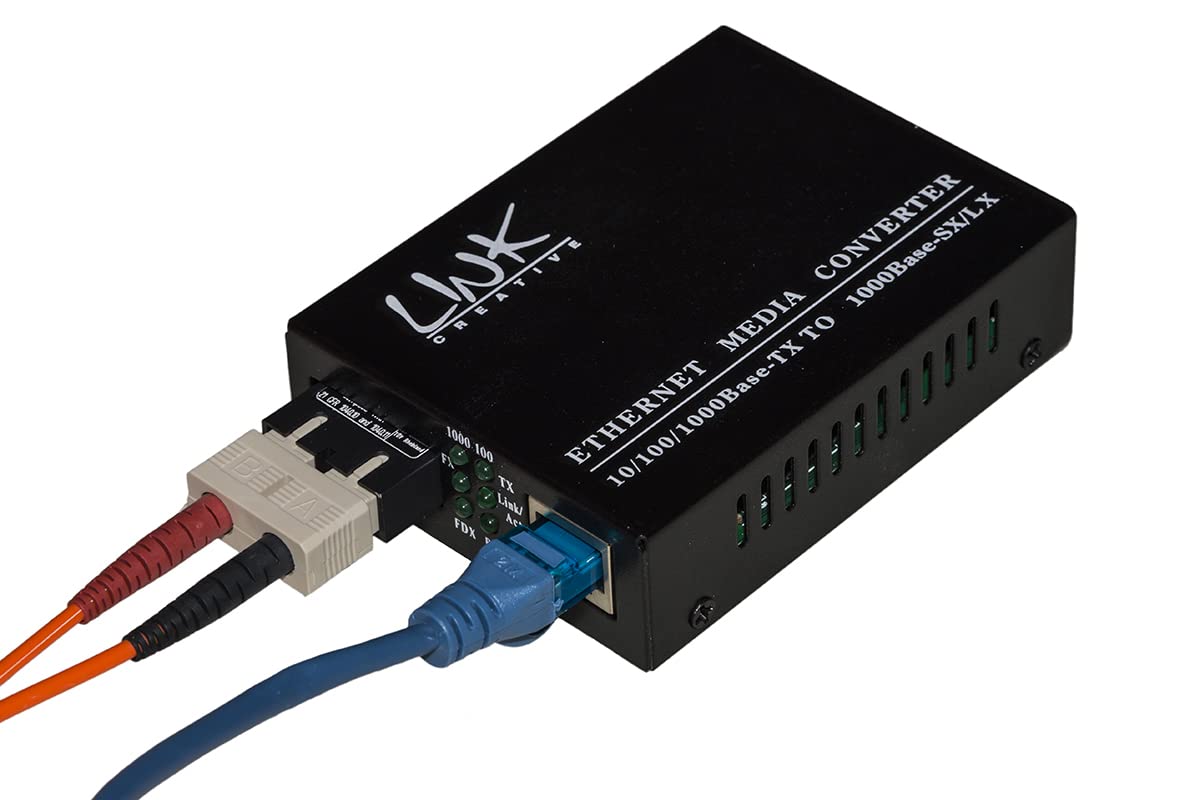 Link lkmcsm10 Moyenne convertisseur RJ45 – Fibre Optique SC 10/100/1000 Singlemode 1310 nm