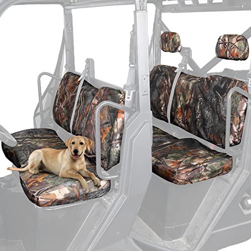 KEMIMOTO 1680D Camo Seat Covers Compatible with 2020-2025 Polaris Ranger Crew 1000 Premium 2017-2021 Ranger Crew XP 1000 UTV Seat Cover Set with Headrest Cover