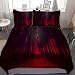 WATYW Housse de Couette 1 Personne 3D Bois Rouges Parure de Lit 135x200 AVCE Fermeture éclair Linge de Lit et Oreillers Adulte Couvre Lit Enfant Souple Microfibre Dessus de Lit