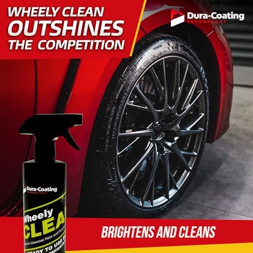 DURA-COATING TECHNOLOGY Wheely Clean - Professional Wheel Cleaner Spray - Ready-to-Use Tire Cleaner and Rim Cleaner - Suitable for Aluminum, Chrome, or Clear-Coated Wheels - Removes Brake Dust - 16 oz - 5