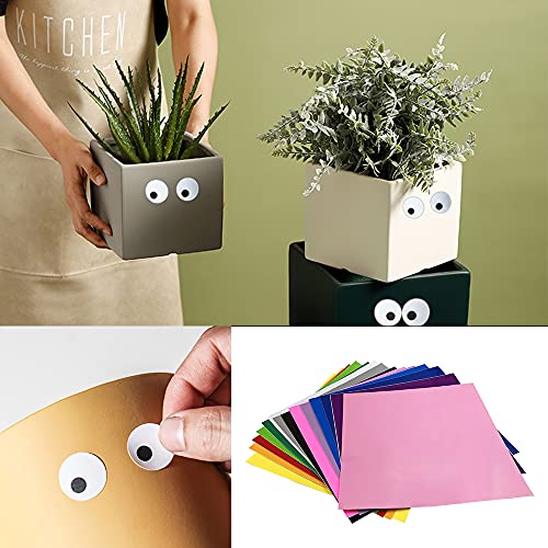 Permanent Vinyl Sheets, Senhai 14 Colors Adhesive Vinyl Sheets Set 12" X 12", 14 Rolls Heat Transfer Vinyl For Most Kinds Of Cutting Machines, Craft Cutters, Printers, Letters, Car Decal, Deco Sticker #TOP3